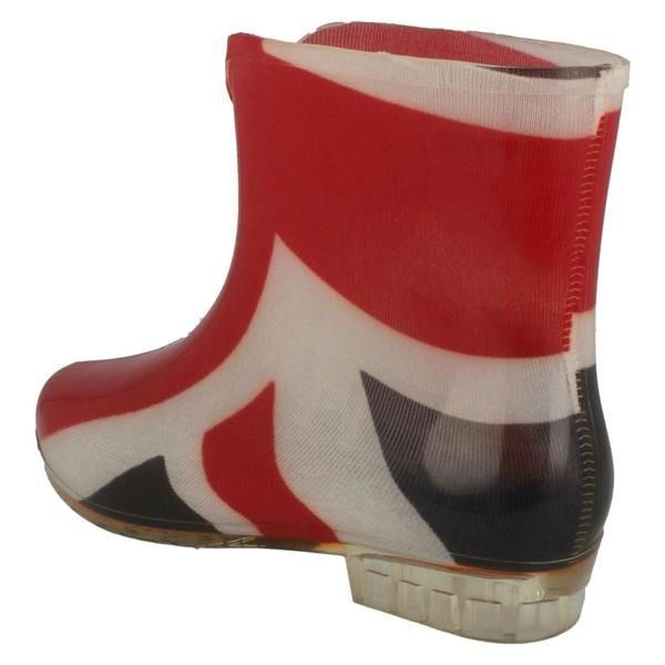 Spot On Ladies Spot On Union Jack Ankle Wellington Boots