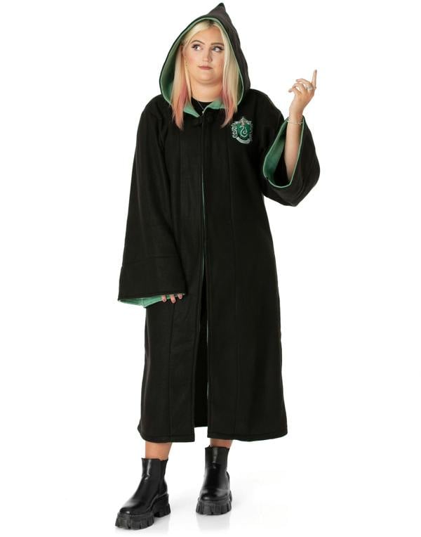 Harry Potter Unisex Black Gryffindor, Slytherin, Hufflepuff, Ravenclaw Gown (One Size)