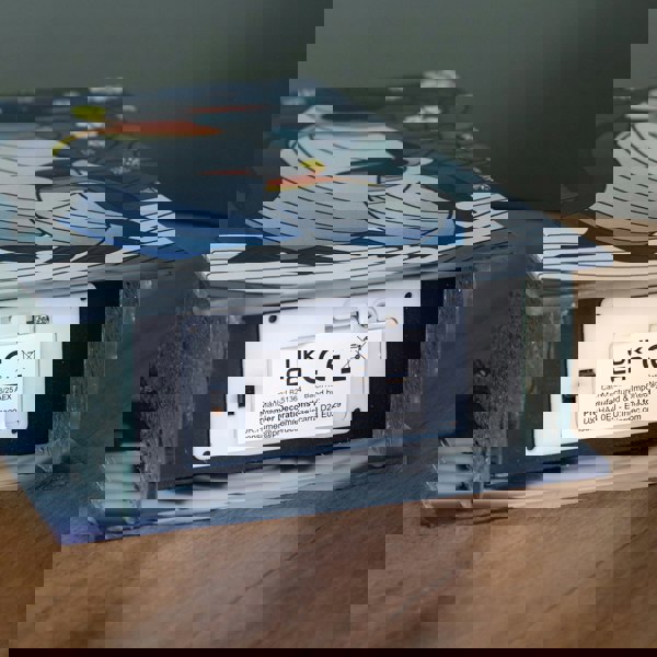 Samuel Alexander 21cm Battery Operated Light up Double Sided Stained Glass Mother & Baby Penguin Decoration with LEDs