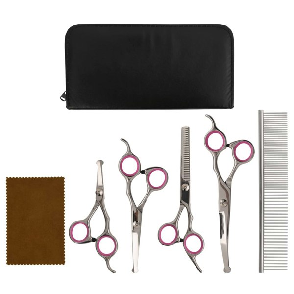 Berkfield 5 Piece Dog Grooming Scissors Set Stainless Steel