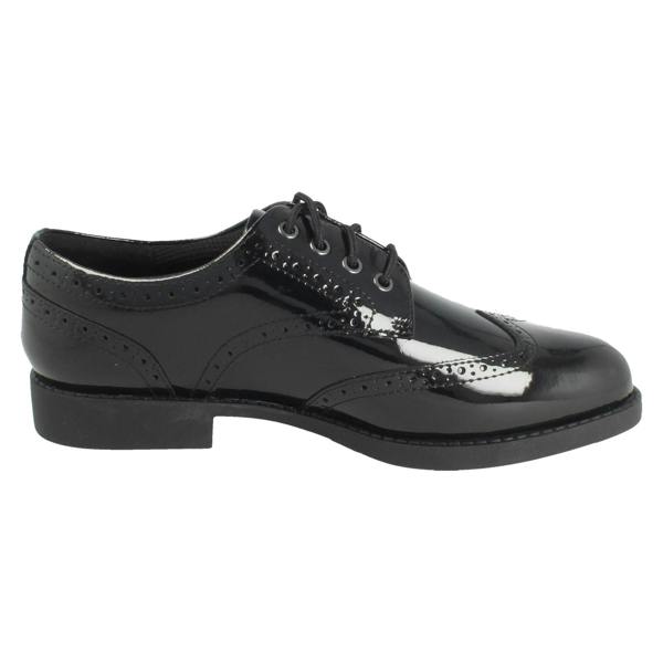 Clarks Girls Clarks Lace Up Brogue School Shoes Tapa Pure