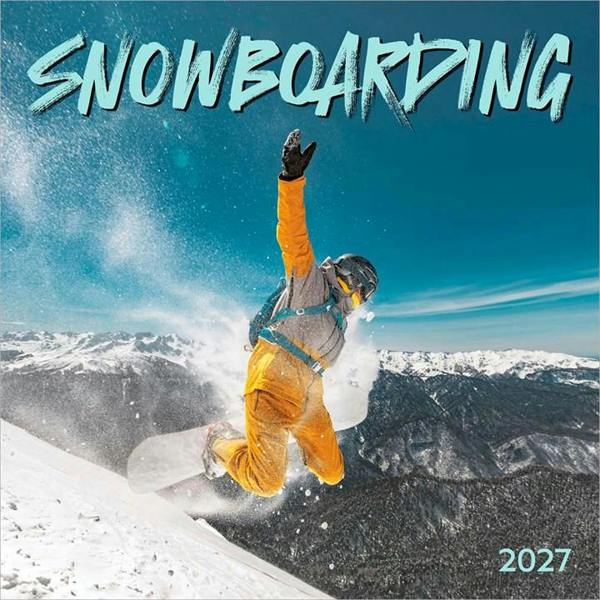 Snowboarding Calendar 2027, Wall Calendars, Month To View, Sports, Gift