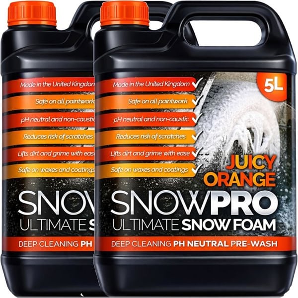SnowPro Snow Foam Shampoo Car Wash Soap 10L pH Neutral Vehicle Cleaning Detailing Pre Wash Orange Fragrance