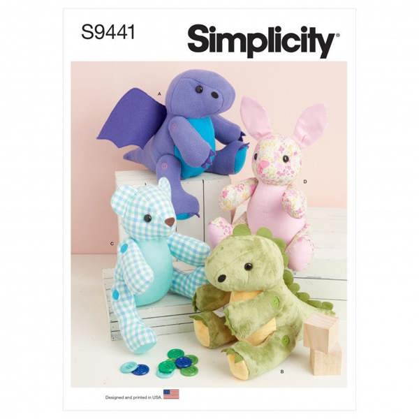 Simplicity Sewing Pattern 9441, Toys OS (One Size) - Intermediate