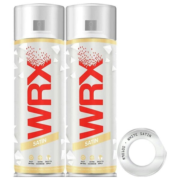 WRX 2X WRX Satin White Spray Paint 400ml
