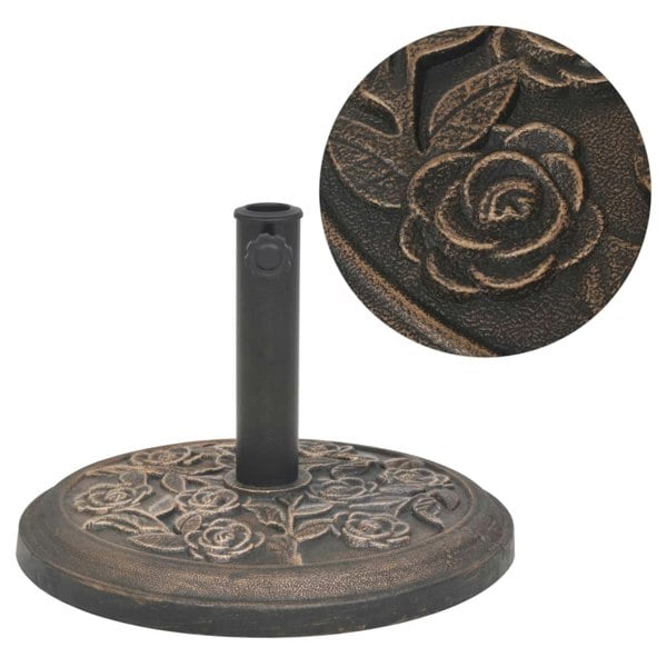 Berkfield Parasol Base Resin Round Bronze 9 kg