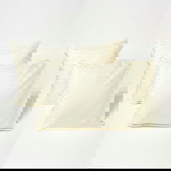 HOMESCAPES Silky 330 TC Egyptian Cotton Satin Stripe Kids' Pillowcases – 40 x 60 cm, 2 Pack