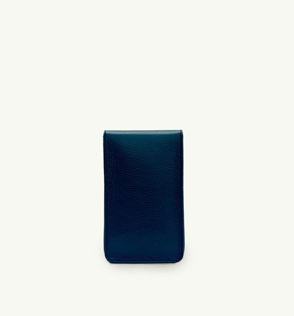 Apatchy London The Frankie Leather Phone Bag - Navy