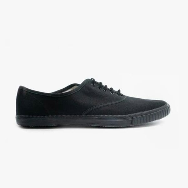 DEK R6300SR Unisex Canvas Lace Up Plimsolls Black