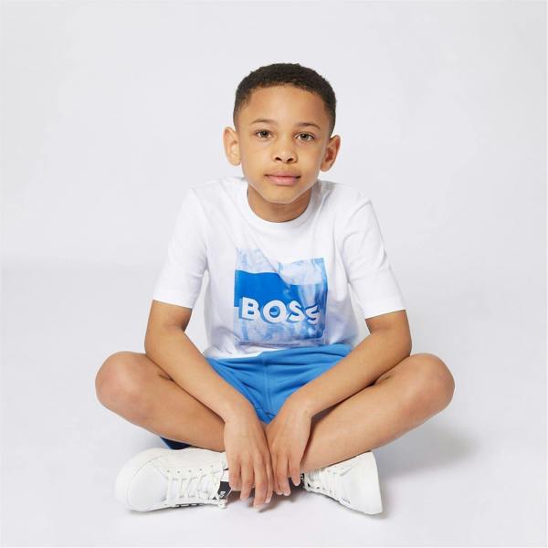 Boss Childrens/Kids Cloud Logo Regular T-Shirt - White - 