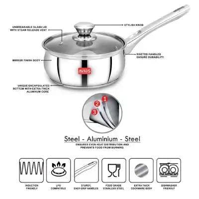 AVIAS INOX IB SAUCEPAN 18CM