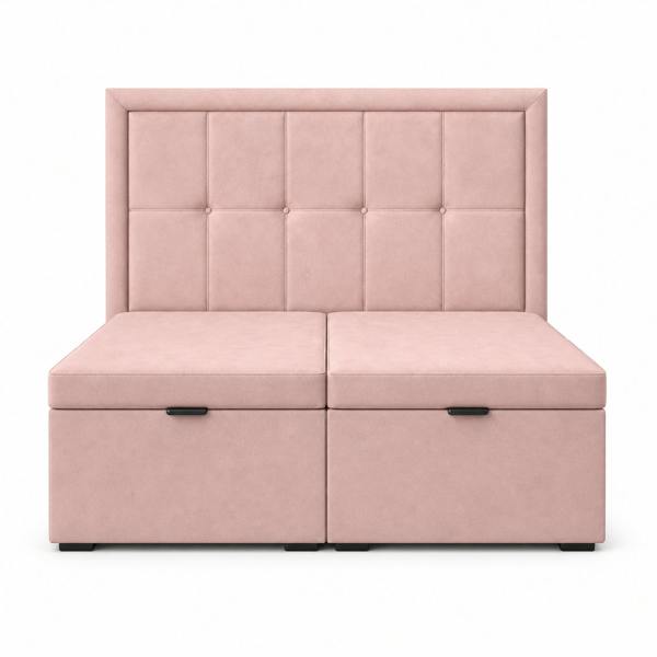 Great British Beds Romford Divan Ottoman Bed - Pink Plush