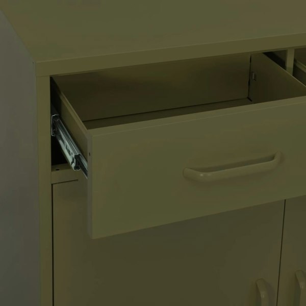 Berkfield Storage Cabinet Olive Green 80x35x101.5 cm Steel