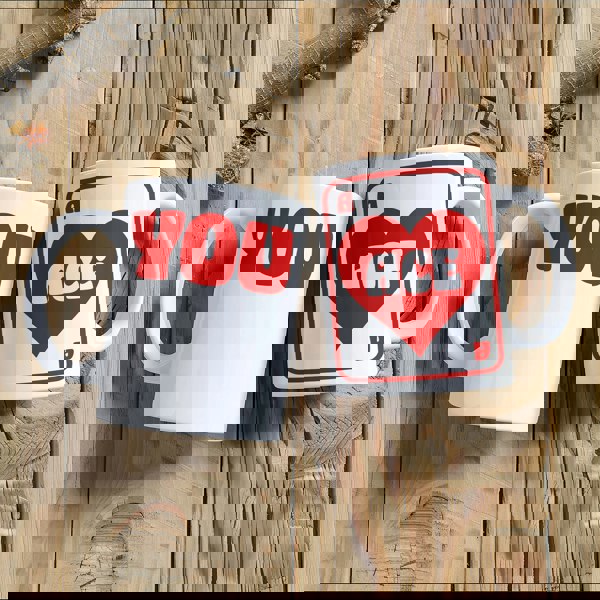 "You are Ace" Playing Cards Mug. Ace of Hearts. Designed by Love Frankie and printed in the UK.