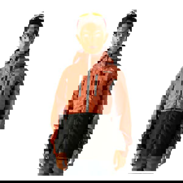 Regatta Childrens/Kids Highton Monochrome Waterproof Jacket - Brick/Black - 