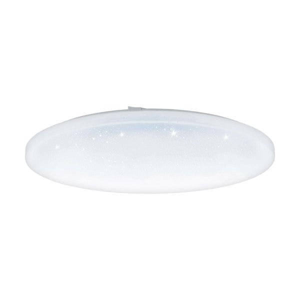 Wall Flush Ceiling Light White Shade White Plastic Crystal Effect Bulb LED 49.5W Loops