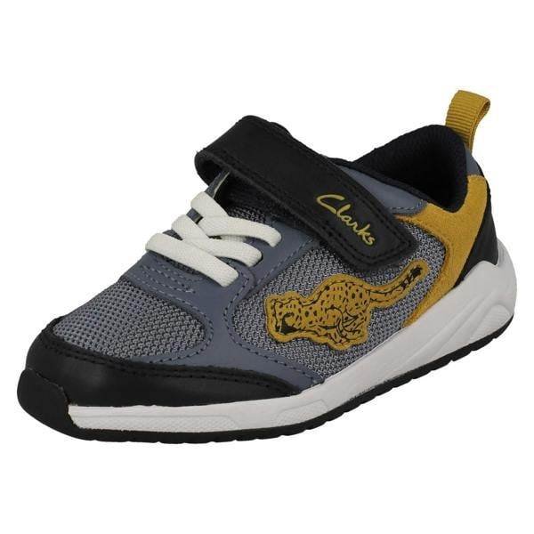 Clarks Childrens Clarks Big Cat Detailed Trainers Aeon Cheat K