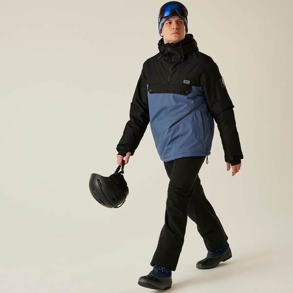 Dare 2B Mens Freeride II Colour Block Overhead Ski Jacket - Blue Indigo