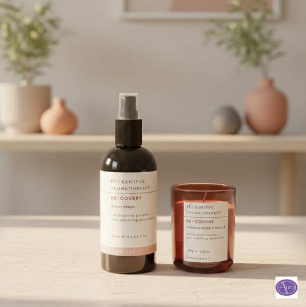 Aura Pecksniff's Aroma Therapy Re-Covery Candle & Room Spray