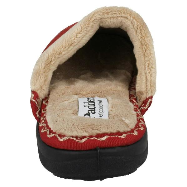 Padders Ladies Padders Wide Fitting Slipper Mules Scotty