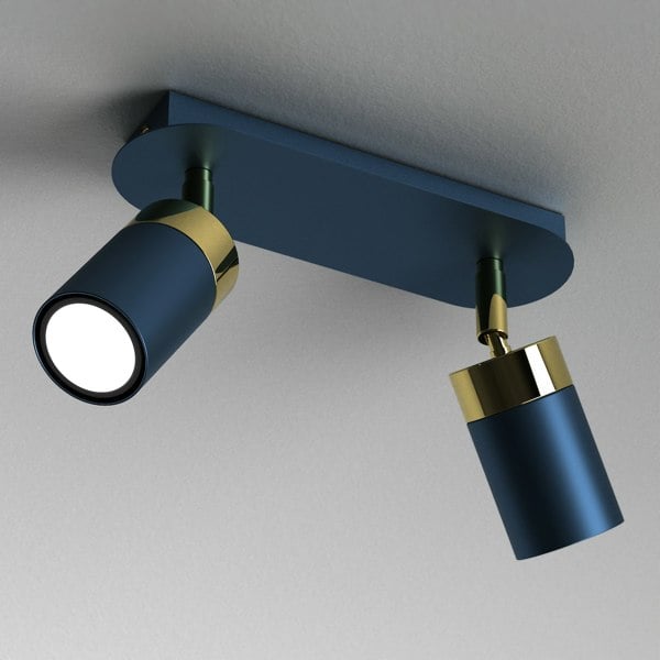 Milagro Ceiling Lamp Joker Navy Blue/Gold 3XGU11