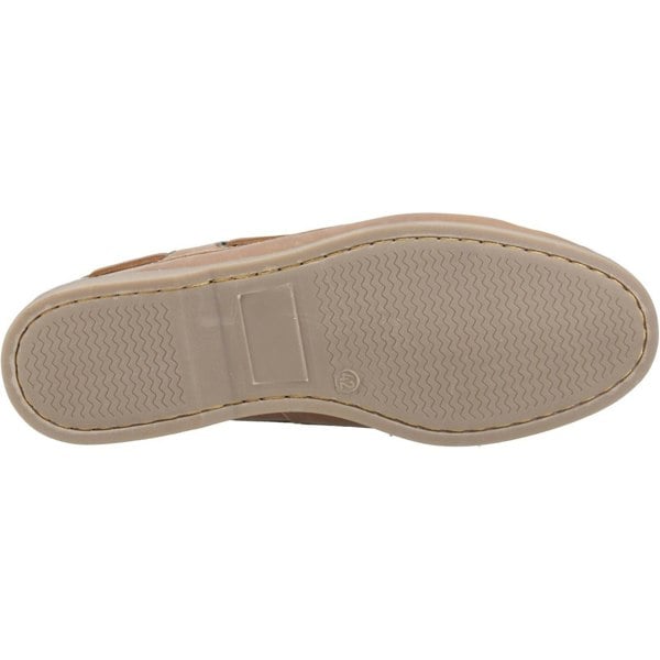 Hush Puppies Wilson Leather Men's Tan Boat Shoes