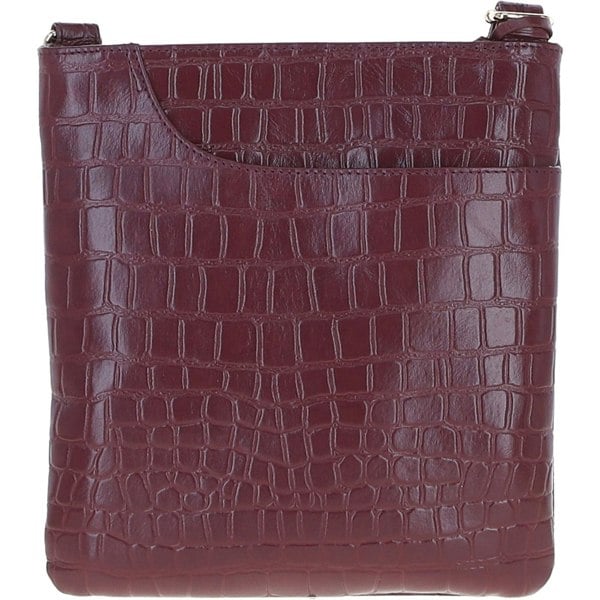 Ashwood Curve Zip Top Leather Cross Body Bag : CURVE