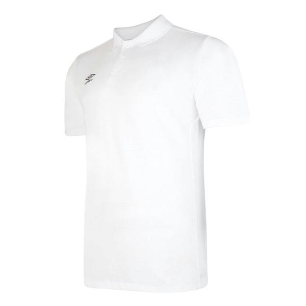 Umbro Boys Essential Polo Shirt - White/Black - 