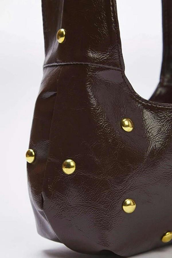 WOVCOR Trok Stone Embellished Women's Oval Medium Size Hand and Shoulder Bag