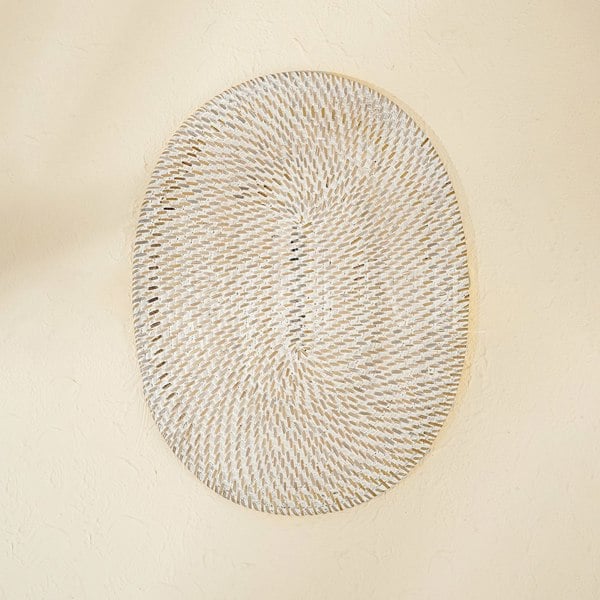 Coastal villa Homeware Oval Rattan Dinning Placemats