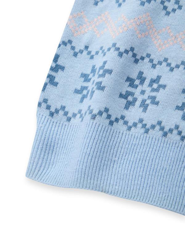 Disney Girls Blue Stitch Christmas Jumper