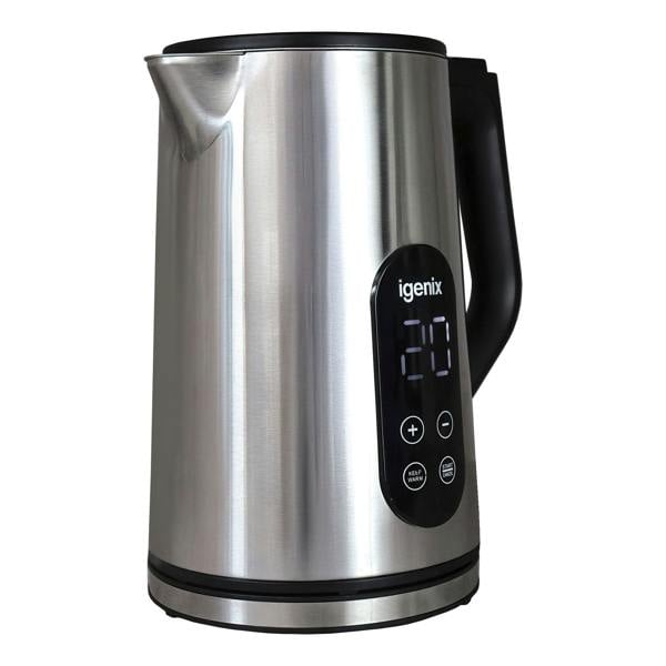 Igenix 3000W 1.5L Digital Jug Kettle, Stainless Steel