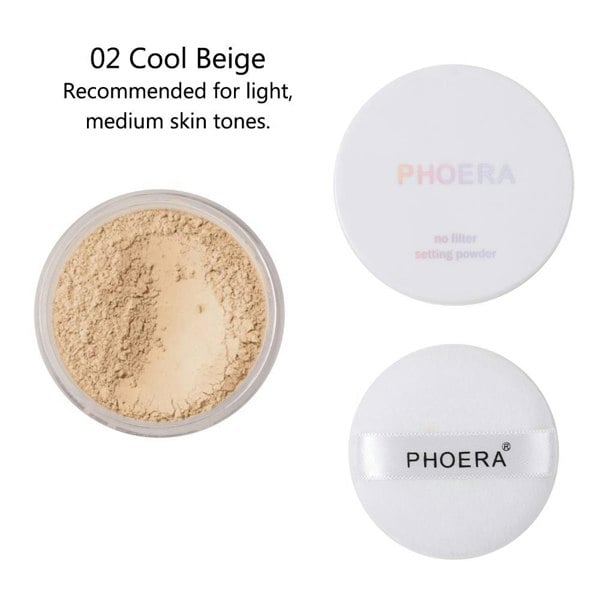 Phoera Loose Makeup Setting Matte Face Powder - Long Lasting Foundation Fixer & Blender