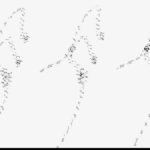 Swarovski Mesmera Rhodium Plated Pear Cut Zirconia Halo Pendant Necklace 5723146