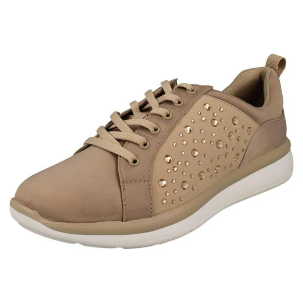 Clarks Ladies CLOUDSTEPPERS By Clarks Jewel Embellished Detailed Trainers Ezera Ave