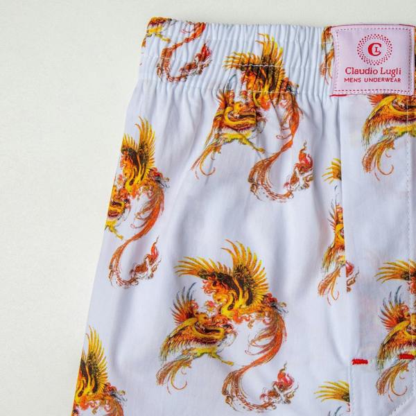 PHOENIX COTTON POPLIN PRINT BOXER SHORTS - Premium Men's Patterned Shirt by Claudio Lugli | Bold Design, Tailored Fit, Best Printed Shirts