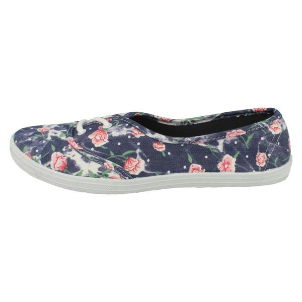 Spot On Ladies Spot On Casual Lace Up Plimsolls F8792