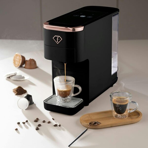 Berlinger Haus Capsule Coffee Maker 4 in 1 Black Rose Gold FTV0157 Fashion