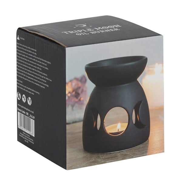 Serano Black Triple Moon Cut Out Oil Burner