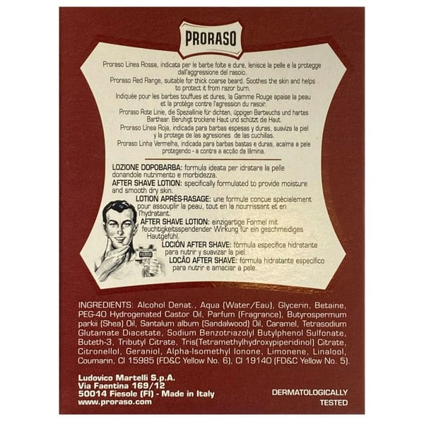 Proraso Sandalwood Oil & Shea Butter After Shave Lotion 100ml