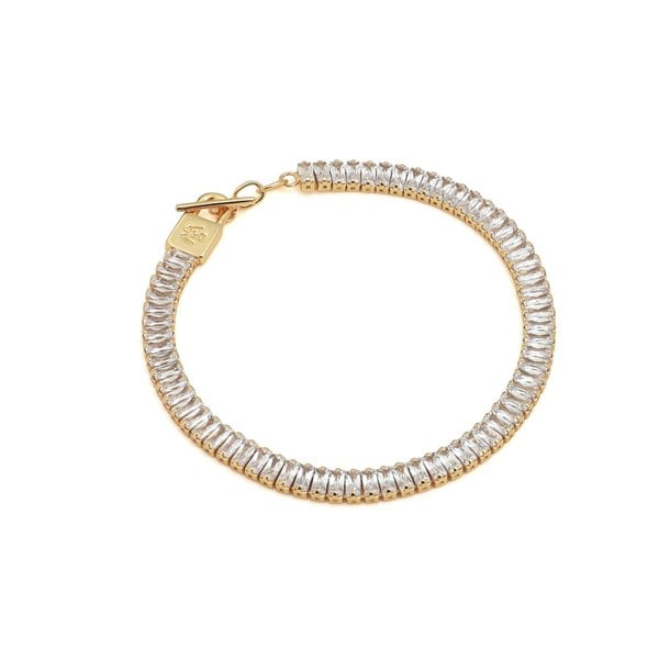 Say It With Emerald Tennis Bracelet - Yellow Gold Plated
