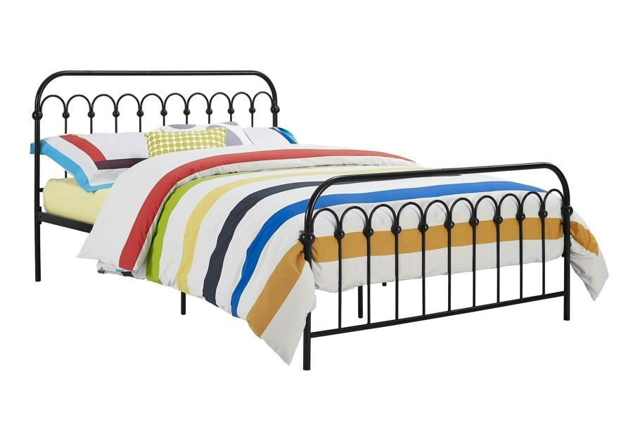Dorel Home Bright Pop Metal Bed Black - Double