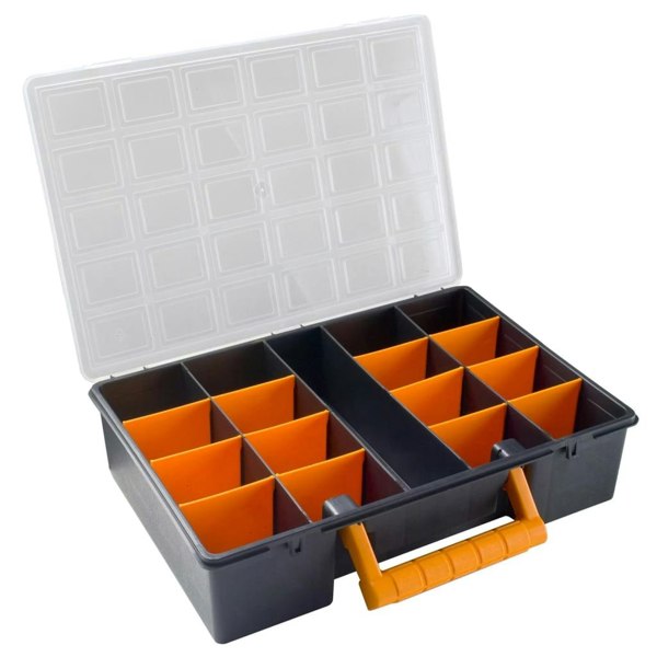 Berkfield Assortment Boxes 2 pcs with Removable Dividers 360x250x85 mm PP