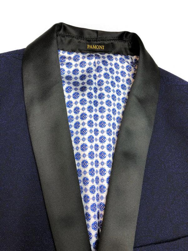 Close up of Blue Textured Dinner Jacket