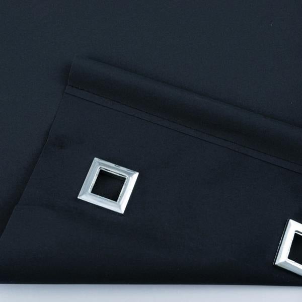 A.Unique Home Trimmable Square Eyelet Roller Blind - 2FT - BLACK - 60cm(W)x170cm(L)