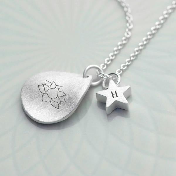 Personalised Diwali Petal Lotus Necklace - lifestyle shot