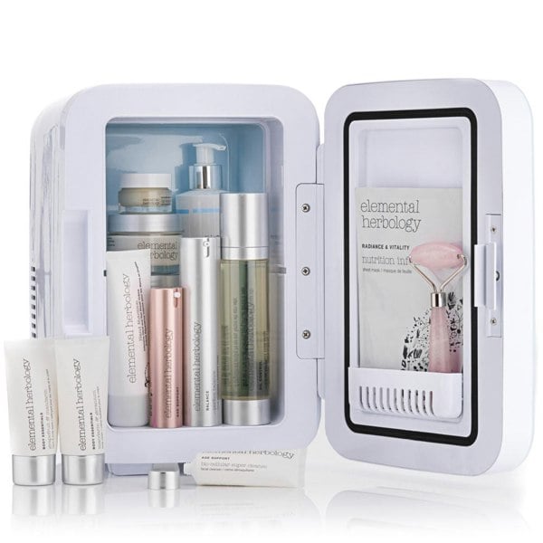 Subcold Ultra 6 litre skincare fridge with beauty products inside