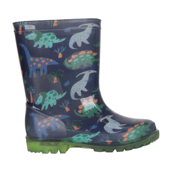 Mountain Warehouse Childrens/Kids Splash Unicorn And Rainbow Light Up Wellington Boots - Navy - 