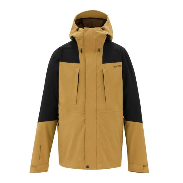 Regatta Mens Freesdale Waterproof Jacket - Wood Brown/Black - Wood Brown/Black - 70% Polyester/30% Recycled Polyester