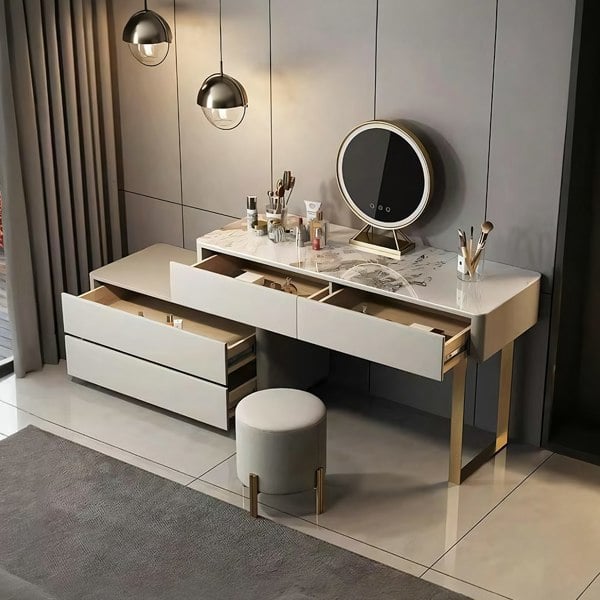 Hastings Corner Dressing Table With Sideboard & Mirror-Rit Concept-Rit Concept